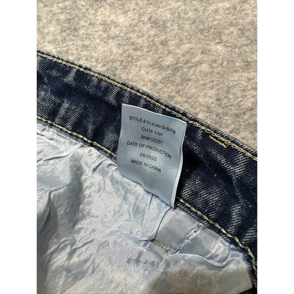 New Level 1 Denim Men's Slim Straight Jeans Sz 40x32 Blue Hip Streetwear Grunge - Picture 10 of 11